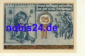 07616 Bürgel Notgeld 25 Pfennige 1921