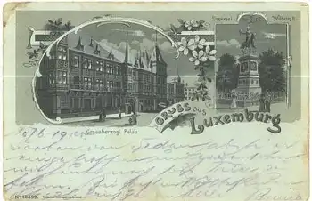 Luxemburg Mondschein Litho o 16.6.1900