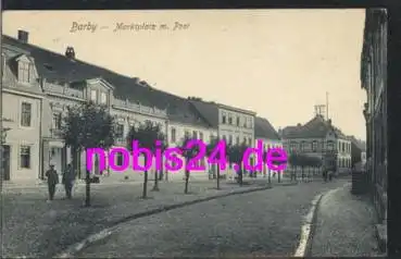39249 Barby Marktplatz mit Post o 25.10.1909