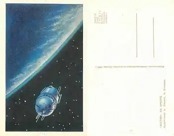 Wostok im Orbit Raumschiff UdSSR *ca. 1968