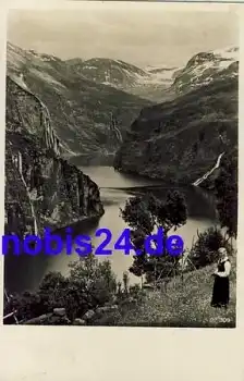 Fjordlandschaft NORWEGEN  o 1939