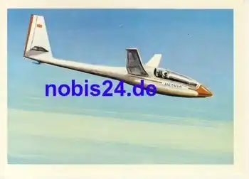 JAK-12 Segelflugzeug Lituva Künstlerkarte Sowjetunion *ca.1983