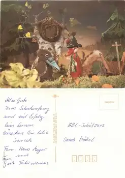 Herr Fuchs und Rabe Schwarzrock DDR Kinderfernsehen gebr. 1988