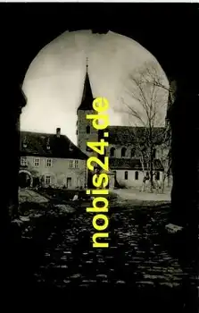 39387 Oscherslaben Kirchenansicht Hof *ca.1950