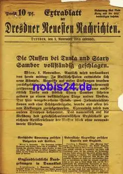 Dresdner Neuesten Nachrichten Extrablatt DNN 1914