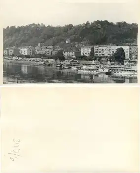 01814 Bad Schandau mit Elbdampfern "Einheit" und "Leipzig" *ca. 1960 Hanich Foto