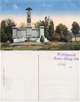 16248 Oderberg Jubiläums Denkmal Feldpoststempel Lazarett Zug 10 * um 1917