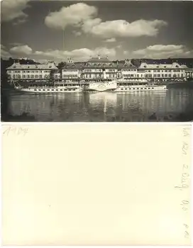 Elbdampfschiff "Dresden"  vor Schloss Pillnitz Druckvorlage *1958 Hanich