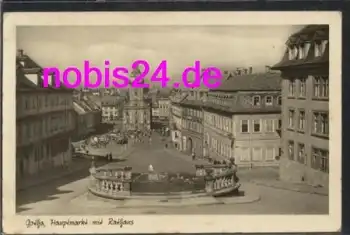 99867 Gotha Hauptmarkt mit Rathaus o 7.9.1954