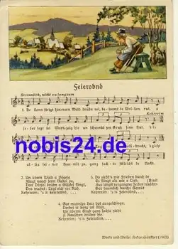 Anton Günther "Feierobnd" Liedkarte Nr 8965 *ca.1950