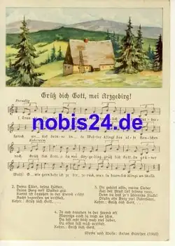 Anton Günther "Grüß dich Gott" Liedkarte Nr.8982 *ca.1950