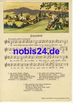 Anton Günther "Feierobnd" Liedkarte Nr.8985 *ca.1950