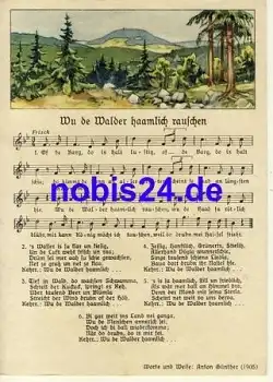 Anton Günther "Wu de Walder" Liedkarte Nr.8981 *ca.1950