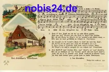 Anton Günther "Mei Vaterhaus" Liedkarte  *ca.1910