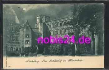 Heidelberg Schlosshof Mondscheinkarte o 13.11.1900