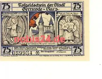 06507 Gernrode Notgeld 75 Pfennige 1921