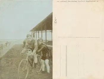 Radrennfahrer (Dresden) Echtfoto *ca. 1910