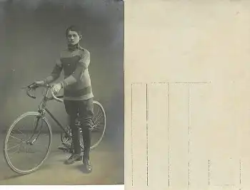 Radrennfahrer Echtfoto ca. 1910 verlag Jähnig Dresden