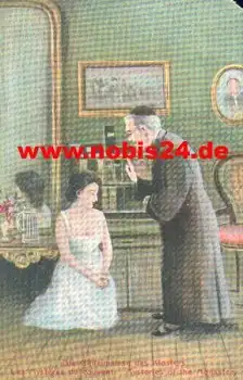 Priester mit Mädchen "die Geheimnisse des Klosters" Serie 1000, *ca. 1910