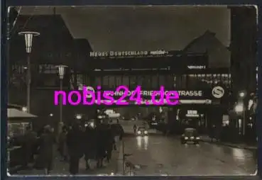 Berlin Bahnhof Friedrichstrasse nachts o 5.1.1958