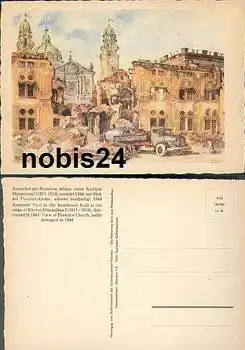 München Kaiserhof Zerstörung II.WK Künstlerkarte *1946