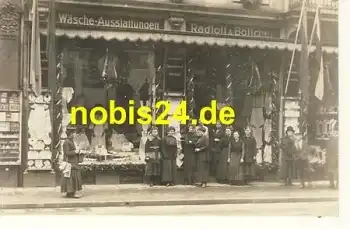 Dresden Wäsche Geschäft Lindengasse Echtfoto *ca.1910