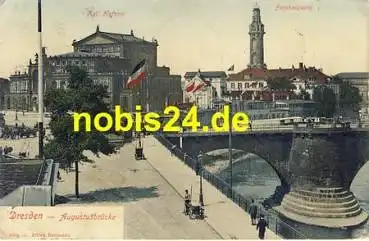Dresden Augustusbrücke Fernheizwerk o 1906