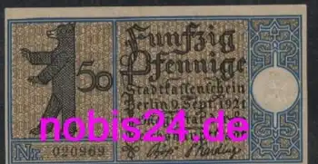 Wilmersdorf Berlin Notgeld Bezirk9 50 Pfennige um 1921