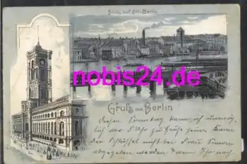 Alt Berlin Rathaus Litho o 15.3.1907