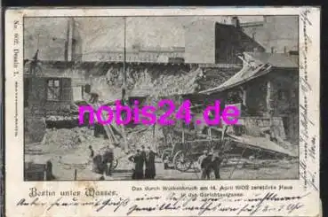 Wedding Berlin Gerichtsstrasse unter Wasser o 17.4.1902