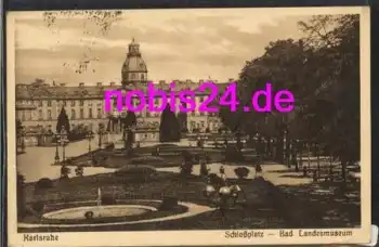 Karlsruhe Schlossplatz Landesmuseum o 1928