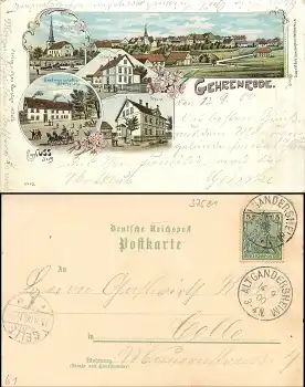 37581 Gehrenrode Litho Schule Pfarre Gasthof o 1900