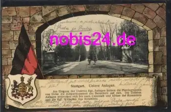 Stuttgart Untere Anlagen Wappen o 27.7.1909