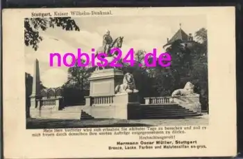 Stuttgart Kaiser Wilhelm Denkmal o 14.1.1907