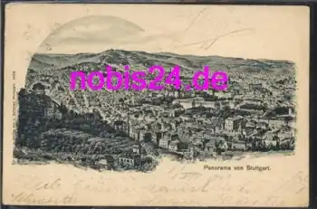 Stuttgart  Panoramaansicht Litho o 2.12.1900