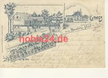 Wannsee Berlin Beelitz Hof Vorläufer Litho Gasthof o 29.9.1897