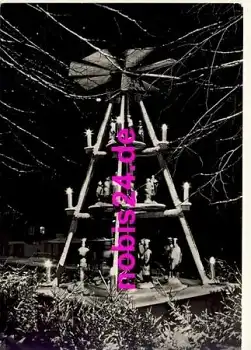 09366 Stollberg Marktpyramide Weihnacht *ca.1982