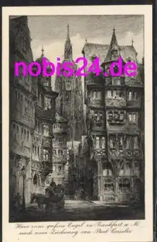 Frankfurt Main Haus g. Engel Künstlerkarte *ca.1930