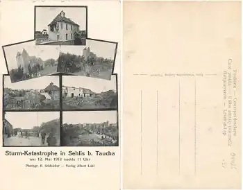 04425 Taucha Sturm Katastrophe Sehlis o 3.6.1912