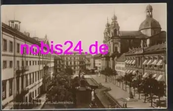 Mannheim Schillerplatz Kirche *ca.1930