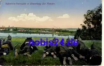 Deutsche Soldaten 1.Weltkrieg Infanterie Patrouille o 1915