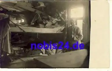 Deutsche Soldaten 1.Weltkrieg Unterkunft *ca.1915
