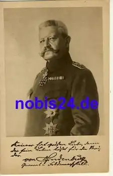 Paul von Hindenburg 1.Weltkrieg *ca.1915