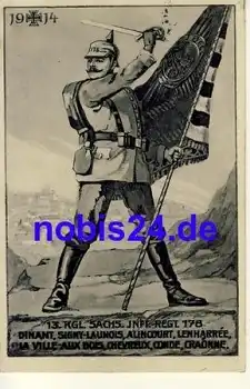 Militär 13. Königlich Sächsische Infanterie Regiment 1.Weltkrieg o 1915
