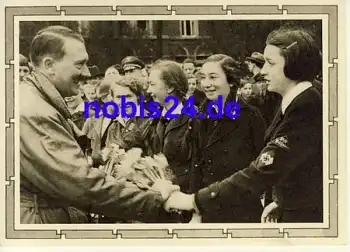 Adolf Hitler mit Jungmädchen Ganzsache o 1939