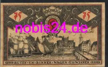 Bremen Notgeld 75 Pfennige 1921