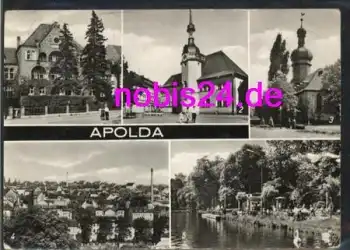 99510 Apolda Lohteich Kirche Rathaus o 20.9.1978