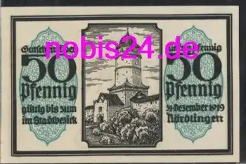 86720 Nördlingen Notgeld 50 Pfennige um 1921