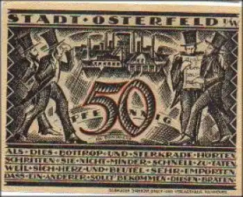 46100 Osterfeld Städtenotgeld Wert 50 Pfennige 1921