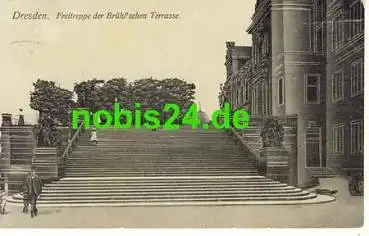 Dresden Brühlsche Terrasse Treppe o 1913